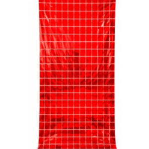 CORTINA RECTANGULOS ROJA 100x200cm