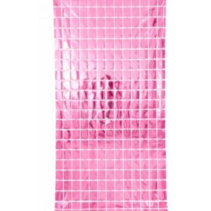 CORTINA RECTANGULOS ROSA 100x200cm