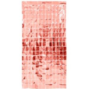 CORTINA RECTANGULOS ROSA GOLD 100x200cm