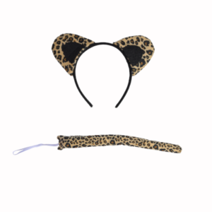 SET LEOPARDO (VINCHA OREJAS + COLA)