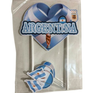 Topper Deco Torta Argentina corazón