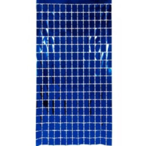 CORTINA RECTANGULOS AZUL 100x200cm