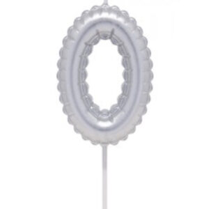 VELA NUMERO GLOBITO PLATEADO Nº0 (12/144)