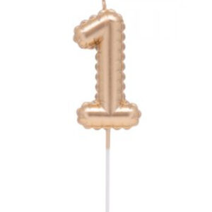 VELA NUMERO GLOBITO DORADO Nº1 (12/144)