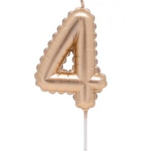 VELA NUMERO GLOBITO DORADO Nº4 (12/144)