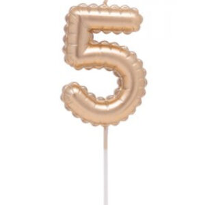 VELA NUMERO GLOBITO DORADO Nº5 (12/144)