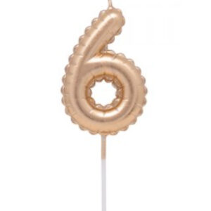 VELA NUMERO GLOBITO DORADO Nº6 (12/144)