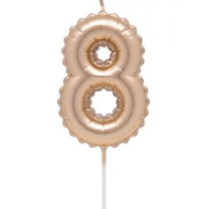 VELA NUMERO GLOBITO DORADO Nº8 (12/144)