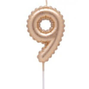 VELA NUMERO GLOBITO DORADO Nº9 (12/144)