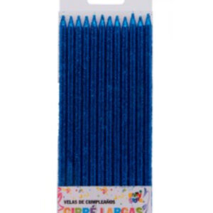 VELA FINITA GIBRE AZUL x 12 unidades (12/144)