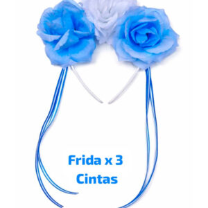 FRIDA X 3 celestes y blancas cintas