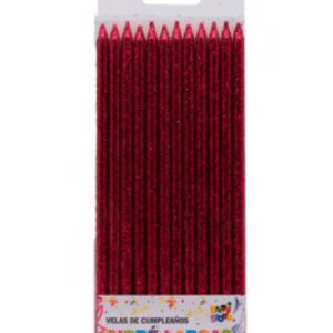 VELA FINITA GIBRE ROJAS x 12 unidades (12/144)
