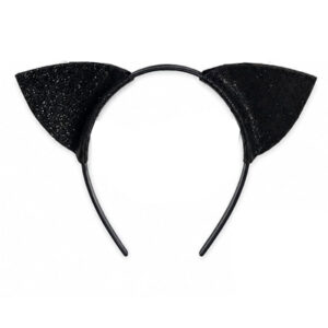 VINCHA GATO NEGRA CON GIBRE
