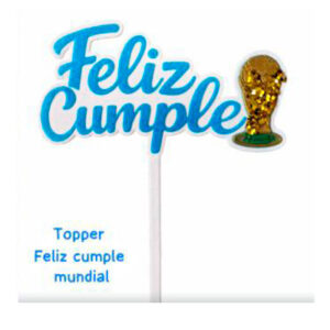 Cake Topper Feliz cumple mundial ARGENTINA