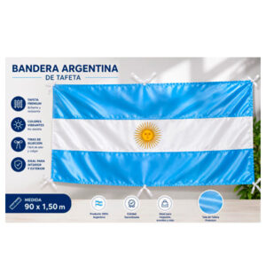 BANDERA ARGENTINA de 90 × 1,50 tafeta