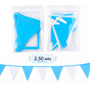 BANDERIN CELESTE Y BLANCO DE ARGENTINA (2,50 mts)