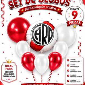 SET DE GLOBOS BANDERA RIVER