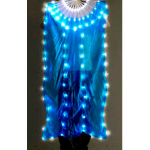 ABANICO LED 123 LUCES CON TELA 180 X 85CM recargable