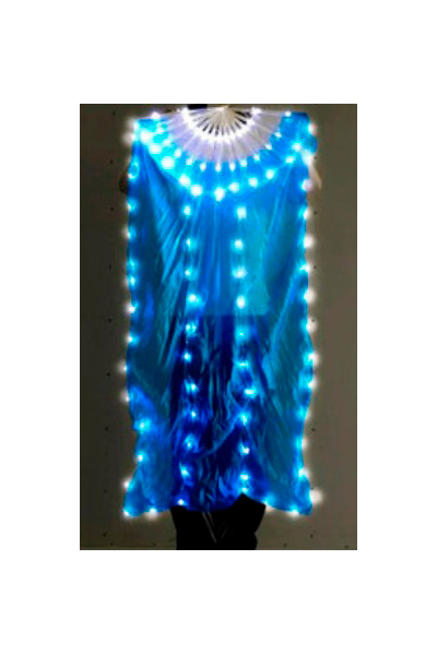 ABANICO LED 123 LUCES CON TELA 180 X 85CM recargable
