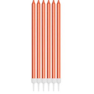 VELAS LARGAS "Rose Gold" 12,5cm - Blister x 6 unidades