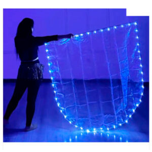 VARITA LED CON TELA TORNASOL 74 Leds blancos 140cm Recargable