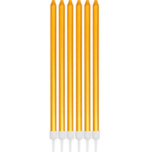 VELAS LARGAS "Gold" 12,5cm - Blister x 6 unidades