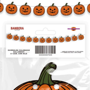 BANDERIN  HALLOWEEN CALABAZAS - Doble faz paq. x12