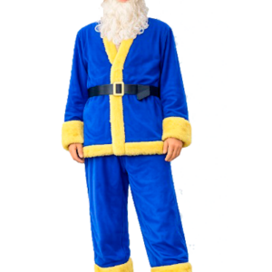 DISFRAZ PAPA NOEL BLUE INCLUYE CHAQUETA PANTALON CINTURON BARBA Y GORRO