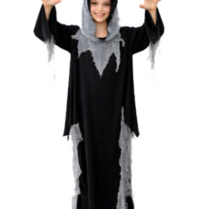 DISFRAZ LA PARCA NIÑO INCLUYE TUNIC CON CAPUCHA