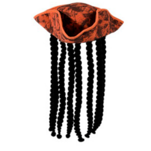 SOMBRERO PIRATA CON RASTAS