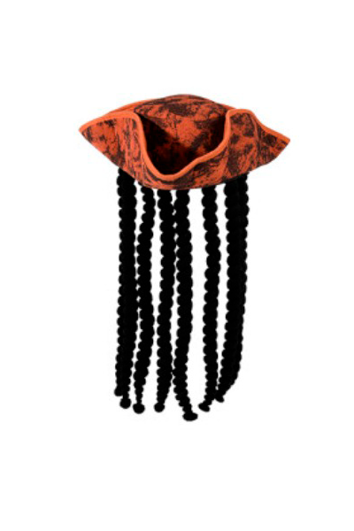 SOMBRERO PIRATA CON RASTAS
