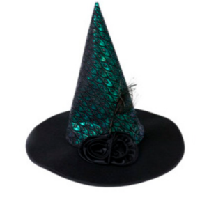 SOMBRERO DE BRUJA PLUMA NOCTURNA