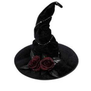SOMBRERO DE BRUJA ROSAS 43cm