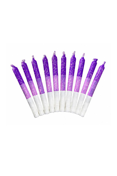 VELA TRICOLOR BLANCA Y VIOLETA