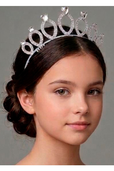TIARA PLASTICA GIBRE PLATEADA